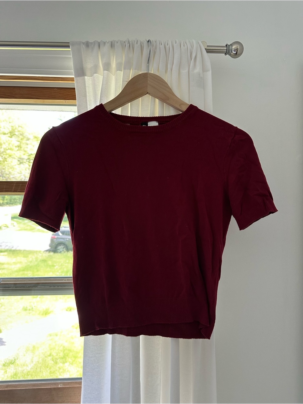 H&M Short Sleeve Knit Top - Wine